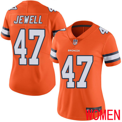 Women Denver Broncos #47 Josey Jewell Limited Orange Rush Vapor Untouchable Football NFL Jersey